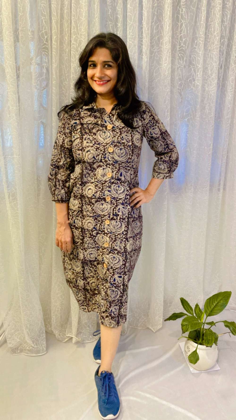 blue dress for baby girl Krsnah Kalamkari Ethnic Suit Sets