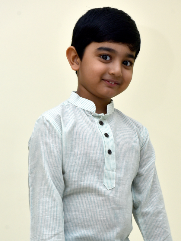 Classic handloom Mul kurta for boys