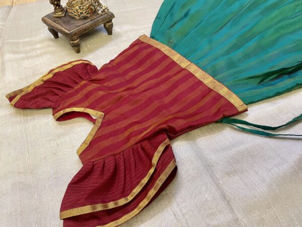 Captivating Colors for your little one -red and green pavadai sattai