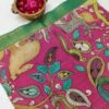 Pink Kalamkari silk dupattah