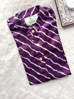 Mashru silk kurta in Purple